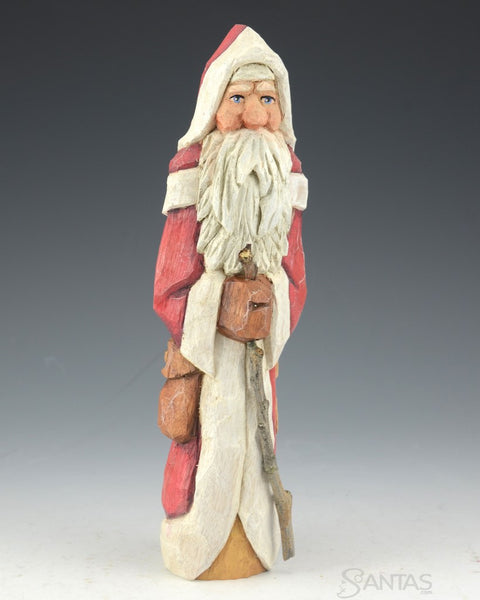 Russell Scott Old World Santa carved from butternut