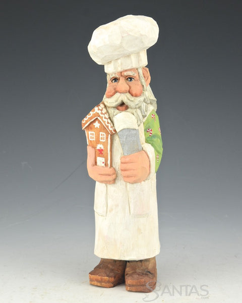 Chef Santa with Gingerbread House and Spreader