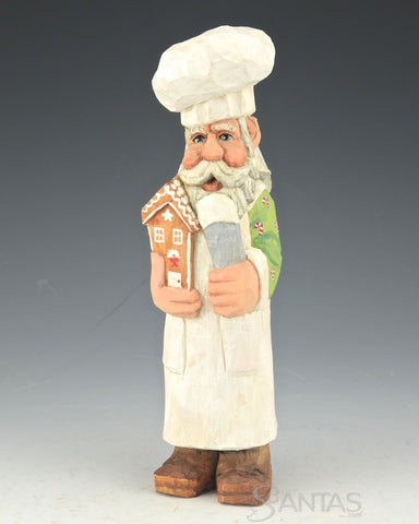 Chef Santa with Gingerbread House and Spreader