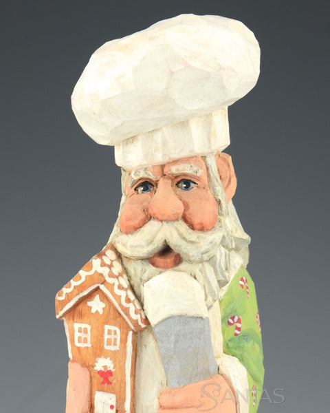 Chef Santa with Gingerbread House and Spreader