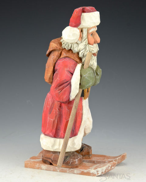 Russell Scott Carved Santa on Skis