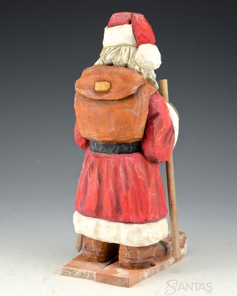 Russell Scott Carved Santa on Skis
