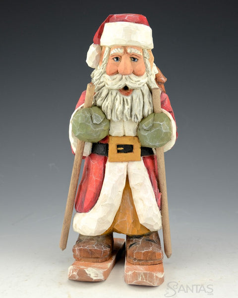 Russell Scott Carved Santa on Skis