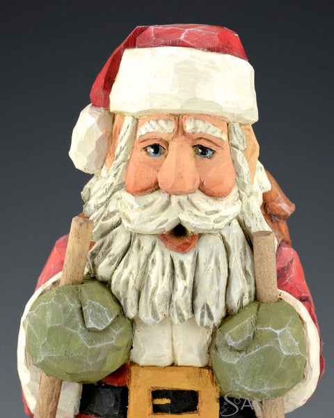Russell Scott Carved Santa on Skis