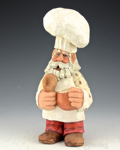 Russell Scott Chef Santa Holding Bowl and Spoon