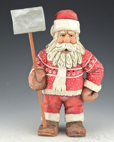 Russell Scott Santa Claus with Sweater and Snow Shovel