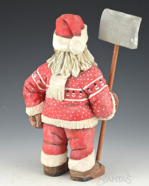 Russell Scott Santa Claus with Sweater and Snow Shovel