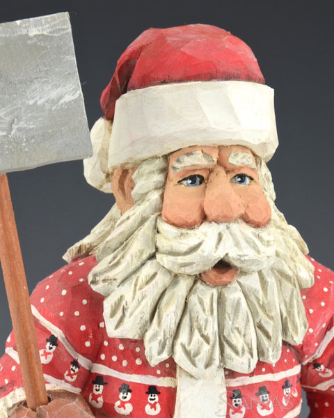 Russell Scott Santa Claus with Sweater and Snow Shovel