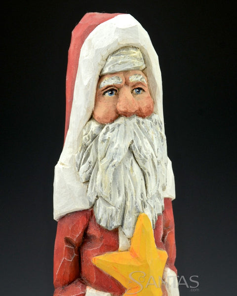 Russell Scott Old World Santa Placing Star
