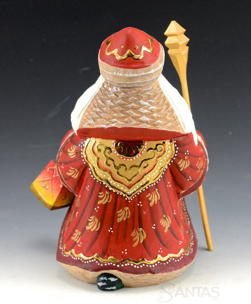 Winter Snowman Scene Russian Santa