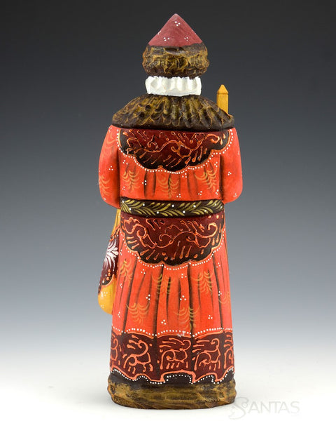 10 inch Burgundy and Gold Russian Santa