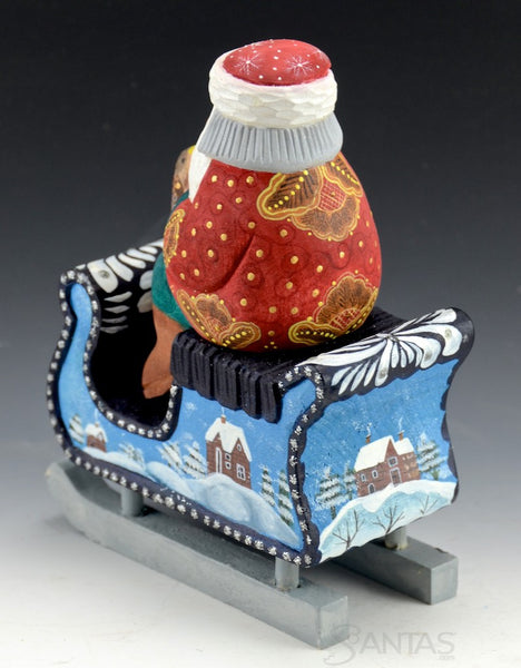 Santa and Bird on a Sleighride - Russian Santa