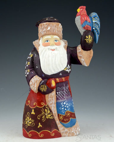 Russian Santa with Christmas Rooster
