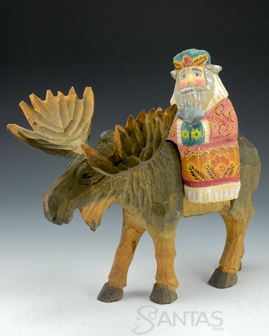Moose Ride For Santa Claus and a Bird