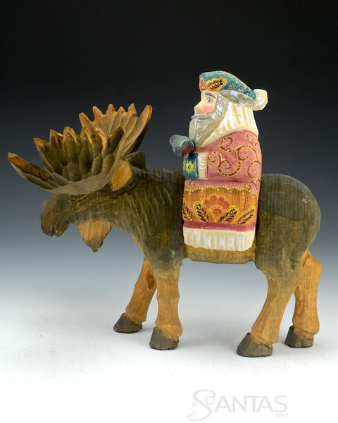Moose Ride For Santa Claus and a Bird