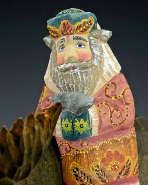 Moose Ride For Santa Claus and a Bird