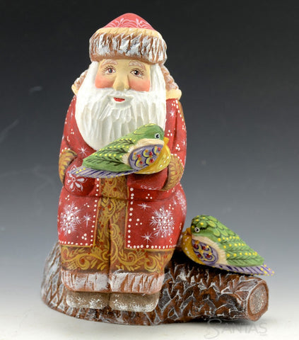 Resting Santa Claus with Birds