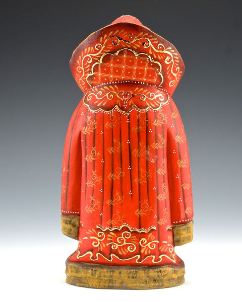 Red and Gold Santa with Christmas Tree 9.5"