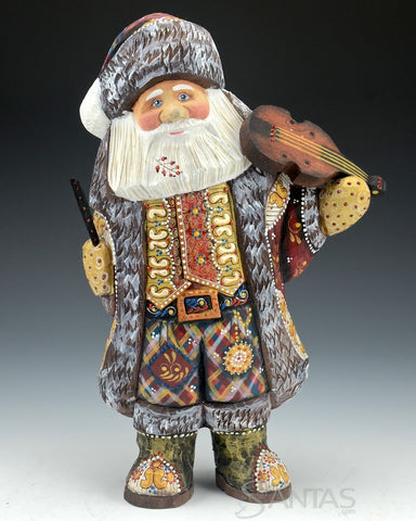 Decorative Russian Santa with Violin