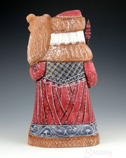 Santa with Bear and Winter Landscape 11"