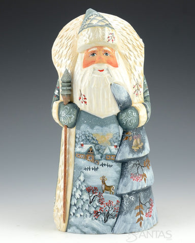 Santa with Tree and Village Landscapes 9.8"