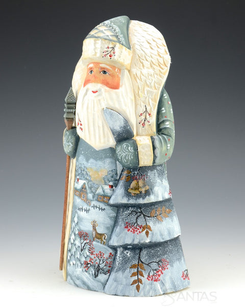 Santa with Tree and Village Landscapes 9.8"