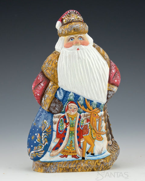 Santa Claus and Reindeer Scene