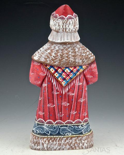 Russian Santa with Beautiful Winter Scene Toybag