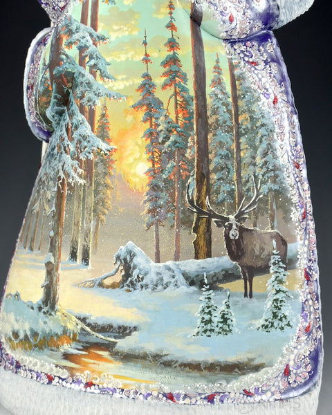 Christmas Forest Scenic Russian Santa Carving