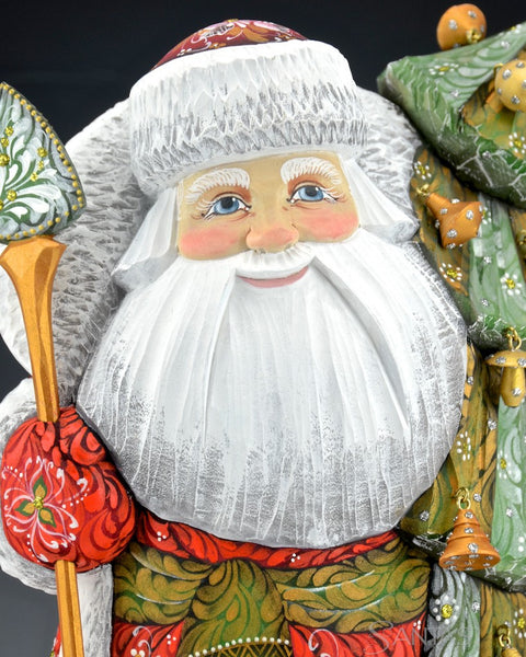 Red and Green Floral Santa and Christmas Tree