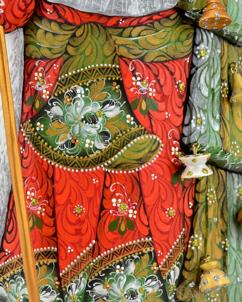 Red and Green Floral Santa and Christmas Tree