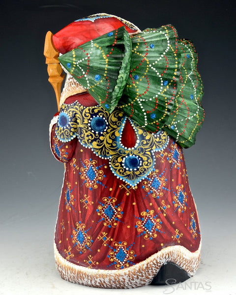 Trimming the Tree With Santa Scenic Russian Santa