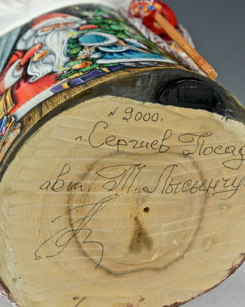 Trimming the Tree With Santa Scenic Russian Santa