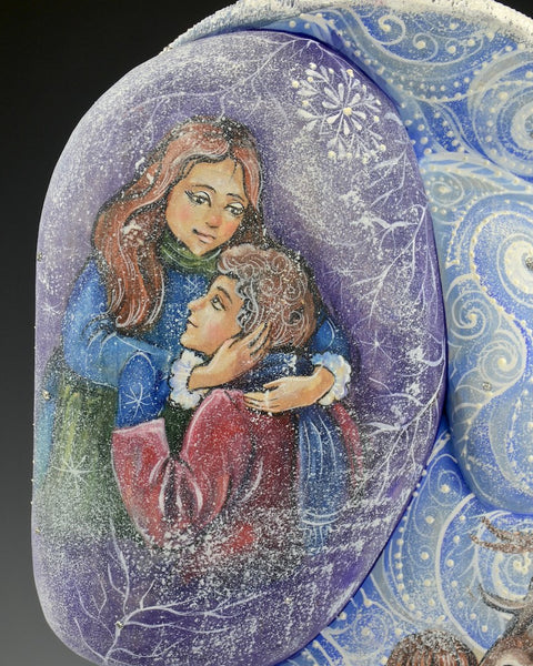 Russian Santa with Snow Queen and Three Scenes