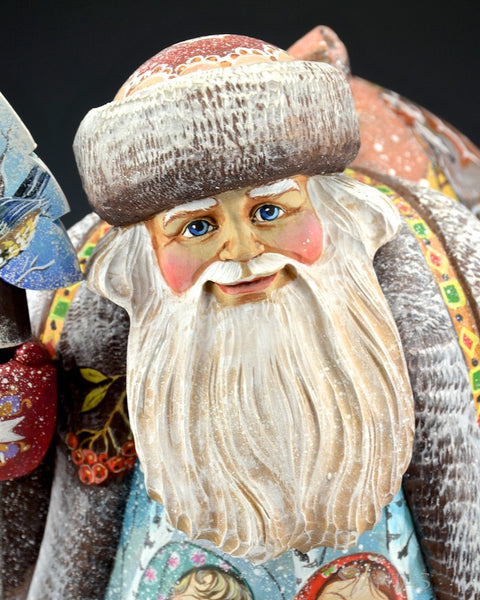 Christmas Joy and a Happy Bear Russian Santa