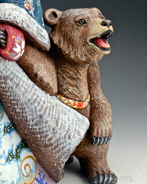 Christmas Joy and a Happy Bear Russian Santa