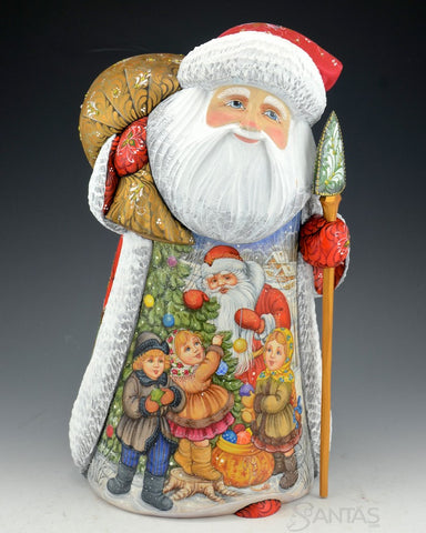 Christmas Traditions Scenic Russian Santa with Children