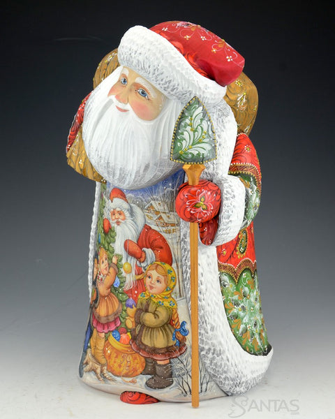 Christmas Traditions Scenic Russian Santa with Children