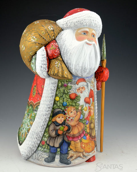 Christmas Traditions Scenic Russian Santa with Children
