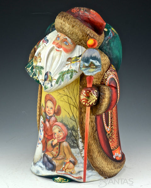 Love of Nature Russian Santa with Children and Animals