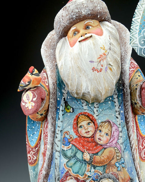 Large Scenic Santa with Children and Animals