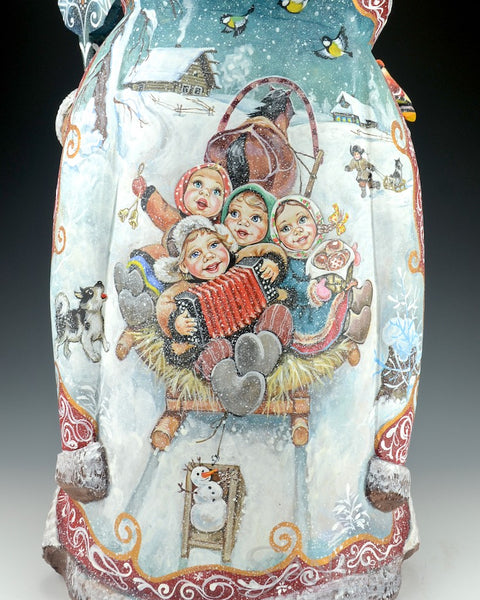 Large Scenic Santa with Children and Animals