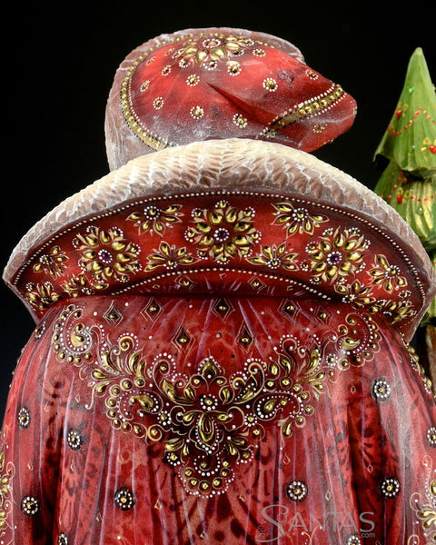 Jeweled Russian Santa with Tree and Lantern