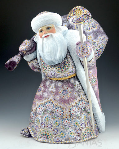 Beautiful Lavender Toned Decorative Russian Santa