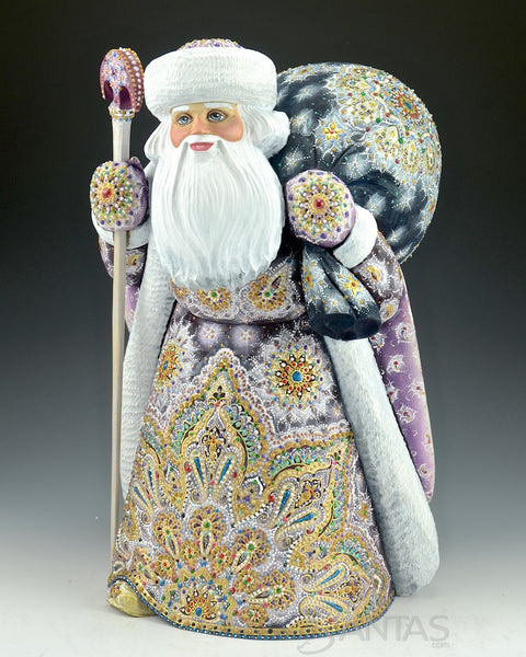 Plum Robed Ornately Detailed Russian Santa