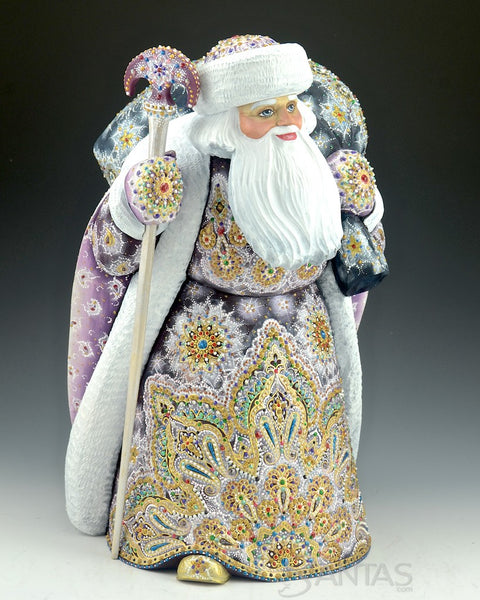 Plum Robed Ornately Detailed Russian Santa