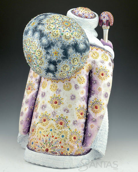Plum Robed Ornately Detailed Russian Santa