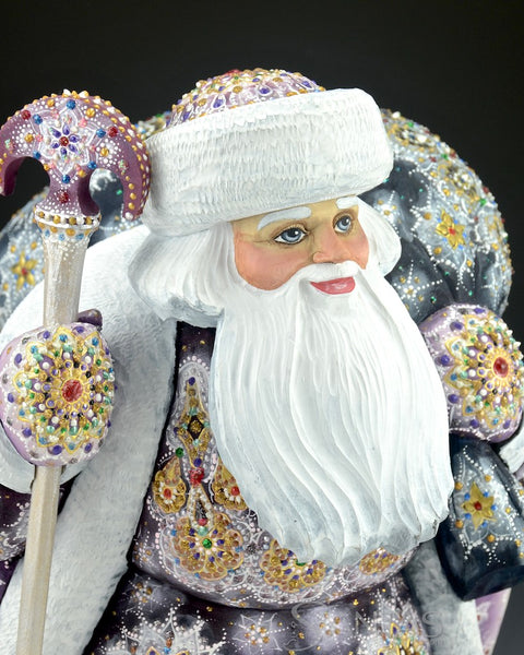 Plum Robed Ornately Detailed Russian Santa
