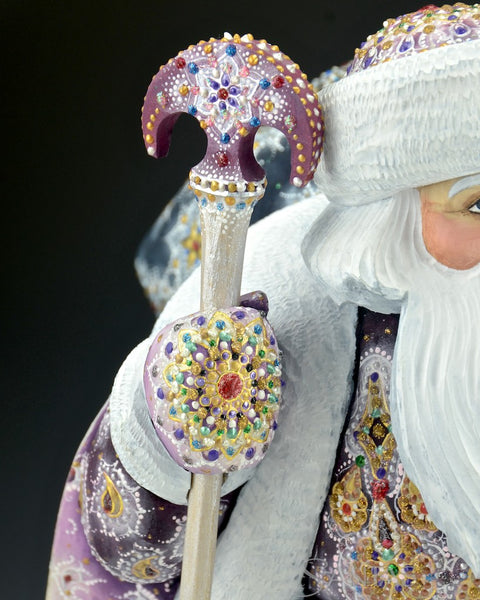 Plum Robed Ornately Detailed Russian Santa