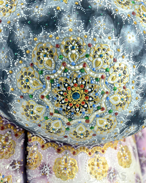 Plum Robed Ornately Detailed Russian Santa